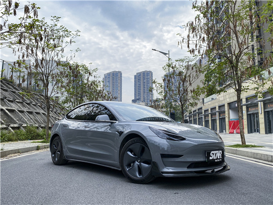 Model 3-水晶纳多灰车身改色膜施工案例